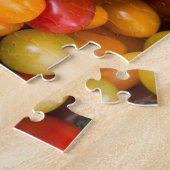 Kleurrijke variëteit tomatensoorten legpuzzel (Zijkant)