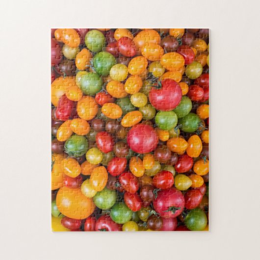 Kleurrijke variëteit tomatensoorten legpuzzel (Verticaal)