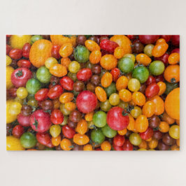 Kleurrijke variëteit tomatensoorten legpuzzel