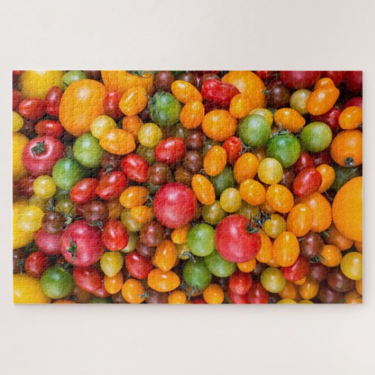 Kleurrijke variëteit tomatensoorten legpuzzel (Horizontaal)