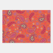 Kleurrijke variëteit van Boho Paisley  Retro Inpakpapier Vel (Voorkant 2)