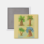 Kleurrijke variëteiten palmbomen. magneet (Voorkant / Achterkant)