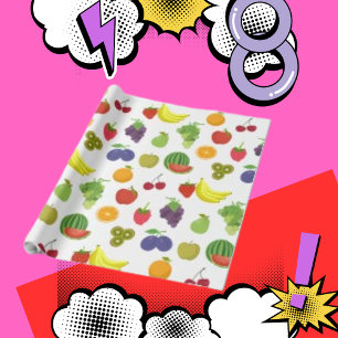 Kleurrijke variëteiten van Fruit Pattern Cadeaupapier