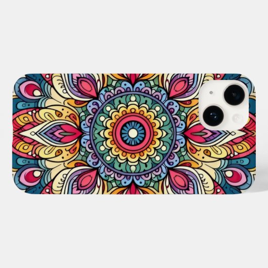 Kleurrijke Vector Abstract Mandala Patroon Case-Mate iPhone Case (Achterkant (horizontaal))