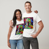 Kleurrijke Vector Robot Illustratie T-shirt (Unisex)