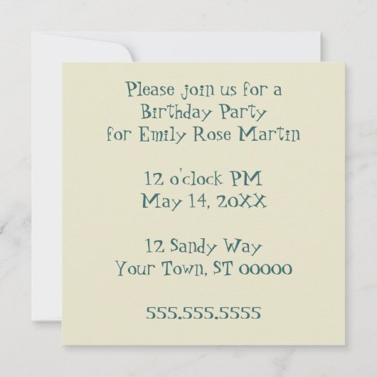 kleurrijke vectorbloemen kaart (Achterkant)