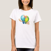 Kleurrijke vederhemd t-shirt (Voorkant)