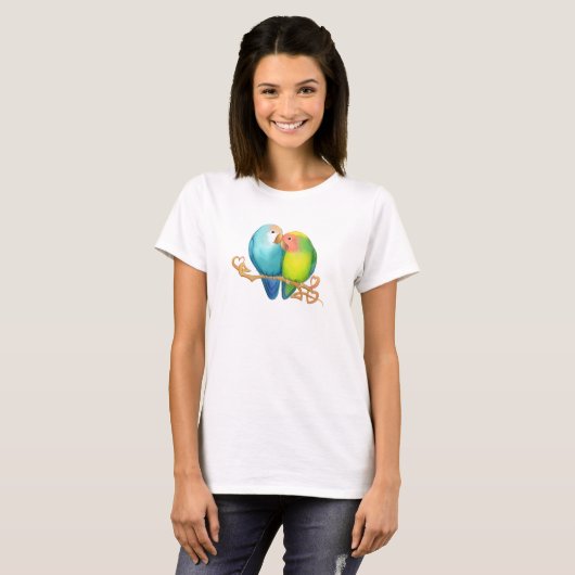 Kleurrijke vederhemd t-shirt (Voorkant volledig)