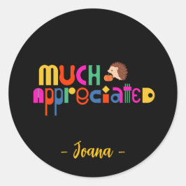 Kleurrijke veel gewaardeerde Thanksgiving Ronde Sticker