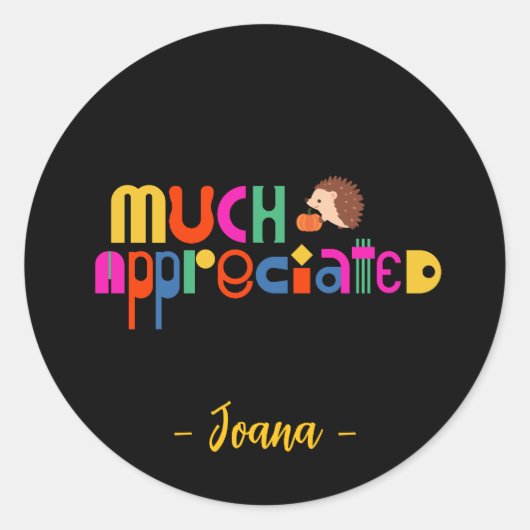 Kleurrijke veel gewaardeerde Thanksgiving Ronde Sticker (Voorkant)