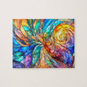 Kleurrijke veelkleurige Abstracte 75 twist Legpuzzel (Horizontaal)