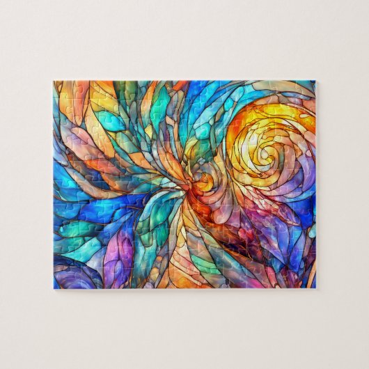 Kleurrijke veelkleurige Abstracte 75 twist Legpuzzel (Horizontaal)