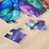 Kleurrijke veelkleurige Abstracte 75 twist Legpuzzel (Zijkant)