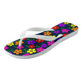Kleurrijke veelkleurige bloemen patroon-34654 teenslippers (Schuin)