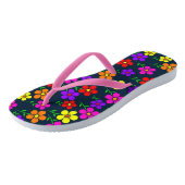Kleurrijke veelkleurige bloemen patroon-34654 teenslippers (Schuin)