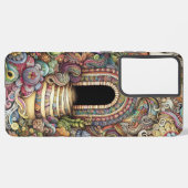 Kleurrijke veelkleurige grot doedel ontwerp samsung galaxy hoesje (Linkerkant)