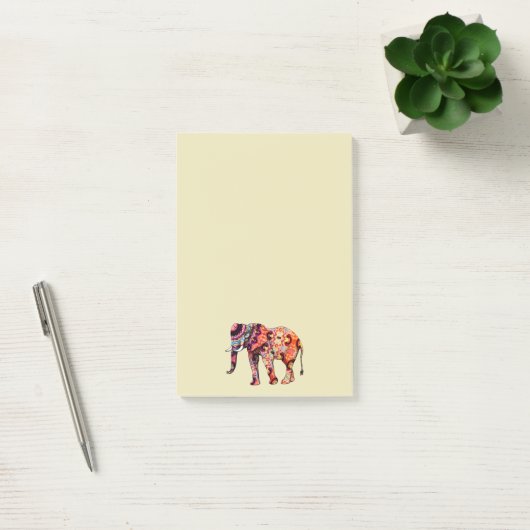 Kleurrijke veelkleurige olifant post-it® notes (Kantoor)