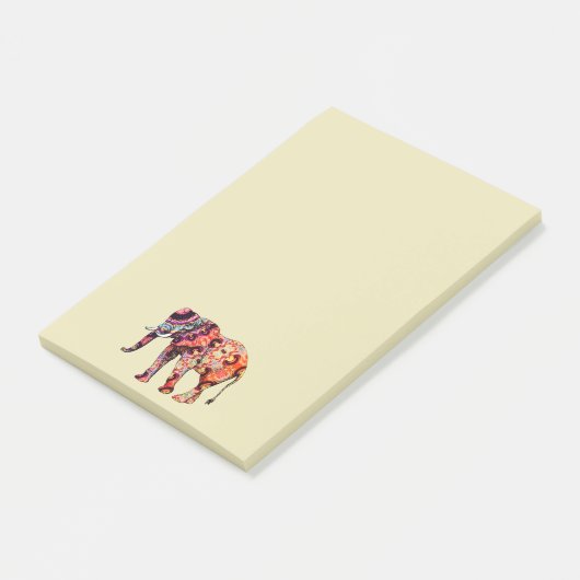 Kleurrijke veelkleurige olifant post-it® notes (Schuin)