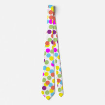 Kleurrijke veelkleurige Polka-Stippen op wit