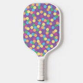 Kleurrijke Veelkleurige Polka-Stippen Patroon op P Pickleball Paddle (Achterkant)