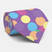 Kleurrijke Veelkleurige Polka-Stippen Patroon op P Stropdas (Opgerold)