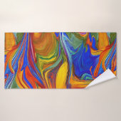 Kleurrijke veelkleurige wervelingen badhanddoek (Badhanddoek)