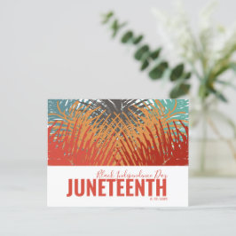 kleurrijke veer Black Independence Day JUNETEENTH Briefkaart