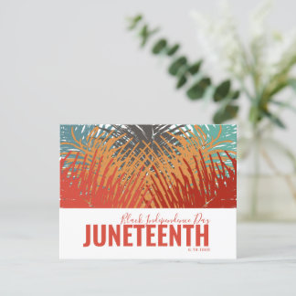kleurrijke veer Black Independence Day JUNETEENTH Briefkaart