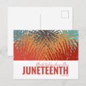 kleurrijke veer Black Independence Day JUNETEENTH Briefkaart (Voorkant / Achterkant)