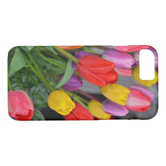 Kleurrijke veertulpen Case-Mate iPhone case (Achterkant (Horizontaal))