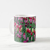 Kleurrijke veertulpen koffiemok (Voorkant links)