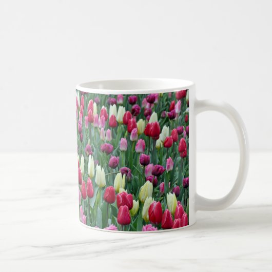 Kleurrijke veertulpen koffiemok (Rechts)