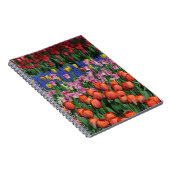 Kleurrijke veertulpen notitieboek (Rechterzijde)