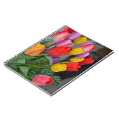 Kleurrijke veertulpen notitieboek (Linkerzijde)