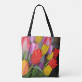Kleurrijke veertulpen tote bag (Achterkant)