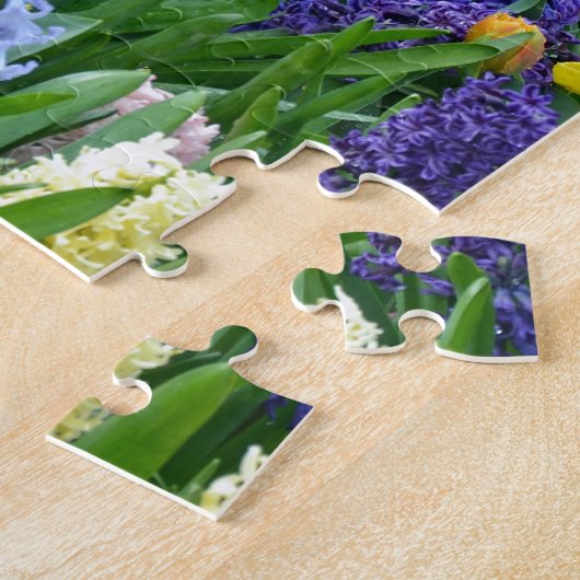 Kleurrijke veestbloementuin legpuzzel (Zijkant)
