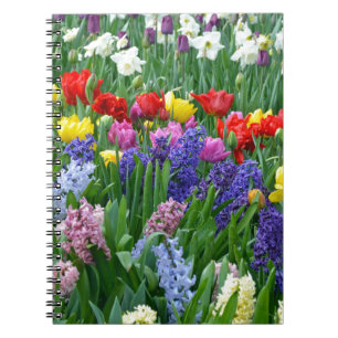 Kleurrijke veestbloementuin notitieboek
