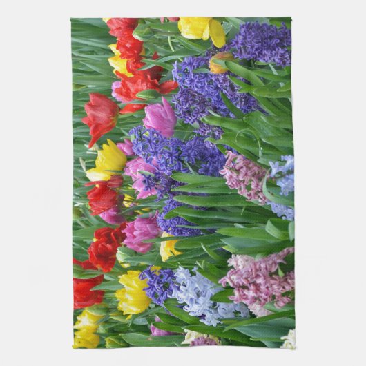 Kleurrijke veestbloementuin theedoek (Verticaal)