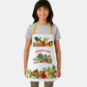 Kleurrijke Vegan Chef Custom tekst Kinderen' Schort (Insitu)
