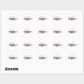 Kleurrijke Vegan Ronde Sticker (Vel)