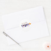 Kleurrijke Vegan Ronde Sticker (Envelop)