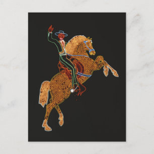Kleurrijke Vegas Paard en Cowboy Briefkaart