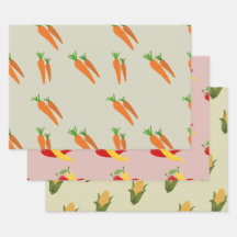 Kleurrijke Veggie Wrapping Paper Pack