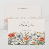 Kleurrijke Veldbloemen Bedankkaart (Voorkant / Achterkant)