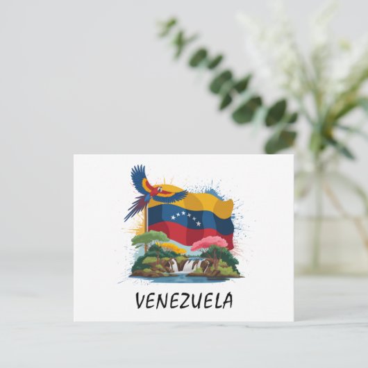 Kleurrijke Venezolaanse vlag Zuid-Amerika Briefkaart (Staand voorkant)