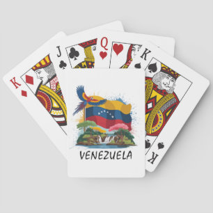 Kleurrijke Venezolaanse vlag Zuid-Amerika Pokerkaarten