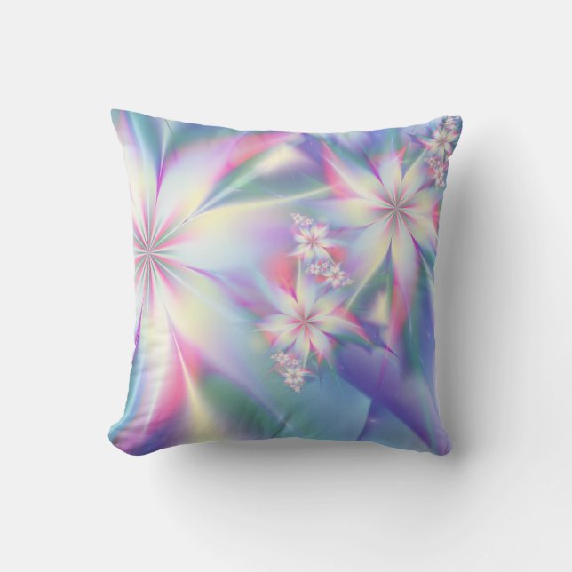 Kleurrijke ventilator Abstract Floral Enchanting Kussen (Voorkant)