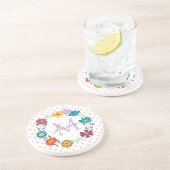  kleurrijke ventilator, grote persoonlijke desktop zandsteen onderzetter (Zijkant)