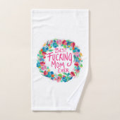 Kleurrijke ventilator met beste F*cking mam ooit Bad Handdoek (Handdoek)