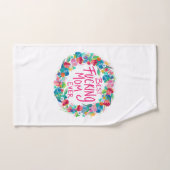 Kleurrijke ventilator met beste F*cking mam ooit Bad Handdoek (Handdoek)